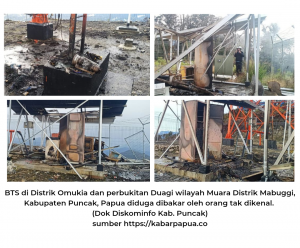 BTS mendapat serangan KKB di Kabupaten Puncak, Papua