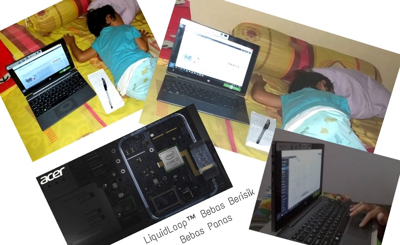 Kebiasaan buka komputer di kasur saat anak sudah tidur bakal makin sempurna setelah pakai Acer Switch Alpha 12 