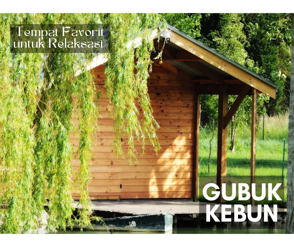 Gubuk impian di kebun untuk relaksasi 