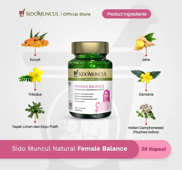 Bahan herbal Female Balance dari Sido Muncul Natural 