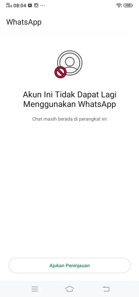 Nomor (akun) WhatsApp kena peringatan 