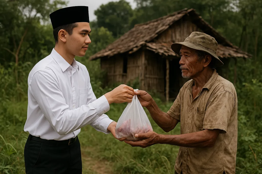 Sedekah Daging di Bukit Mandi Mandian Nagari Sulit Air Kabupaten Solok
