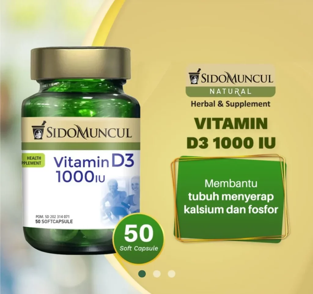 Sido Muncul Vitamin D3 1000 iu 